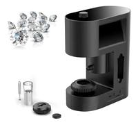 Microscopio diamantato 30-200X con doppio schermo, 20 luci LED, messa a fuoco regolabile per valutazione di gioielli e ispezione di pietre preziose, ideale per professionisti e hobbisti