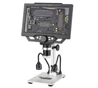 Microscopio digitale 1600X, lente d'ingrandimento da 22,9 cm con luce LED, messa a fuoco regolabile da 12 MP, supporta 16 lingue per una migliore visualizzazione e apprendimento
