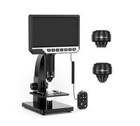 Microscopio Digitale 2000X 7 Pollici 12MP Microscopio Biologico Da Laboratorio Fotocamera A Doppio Obiettivo Con Telecomando(With 32GB sd card-RC)