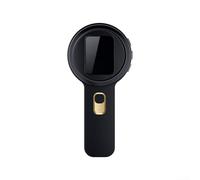 Microscopio digitale 200X con display HD IPS da 2 pollici e 16 luci LED luminose per analisi ed esami ravvicinati portatili (nero)
