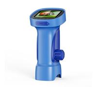 Microscopio digitale 4K, ingrandimento 1000x, con 8 luci LED, schermo IPS da 24", miniscopio USB portatile, per esplorazione all'aperto, educazione, blu (395 blu)