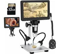 Microscopio digitale, 50-1200x 7 pollici Lcd. Microscopio digitale 108. 0P USB. Fotocamera for microscopio video con telecomando cablato for circuito stampato PCB
