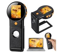 Microscopio Digitale 500X Magnifica Microscopio Portatile Tascabile Microscopio Elettronico 2.0‘’ IPS Lente d'ingrandimento con 8 Luci Regolabili per Insetti Piante Monete, Compatibile con Mac Windows