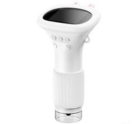 Microscopio digitale con ingrandimento 100X con schermo HD IPS per bambini, giocattolo portatile per ispezione di piante, insetti, monete, 14,4 cm, bianco