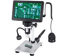 Microscopio Digitale Con Ingrandimento 1200X, Schermo Da 7,0 Pollici, Microscopio Video FHD 1080P, Telecomando Cablato, Schermo Regolabile A 90°, Visualizzazione PC Compatibile Con Windows E Mac OS