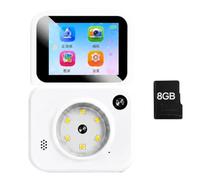 Microscopio digitale con schermo da 2,4", bianco con memoria | Vista a due lenti, luce LED, visualizzatore ricaricabile portatile per ispezione