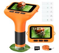 Microscopio digitale con schermo da 3 pollici per bambini: 1000X ricaricabile Mini Pocket Mini portatile Miniscopio Lente d'ingrandimento 4K Monete Gioielli Loupe Edu Scienza STEM Giocattolo Regalo di