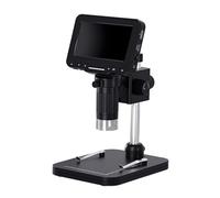 Microscopio digitale con schermo da 4,3 pollici, ingrandimento 1-1000x, ingrandimento PC, moneta, con 8 luci a LED regolabili, ricerca biologica