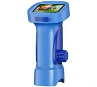 Microscopio Digitale con Schermo IPS 2.4, Zoom 1000x, Uscita 1920x1080P, 8 LED Sorgente Luminosa, Design Compatto per Laboratorio o Campo di Uso (Blu)