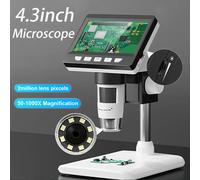 Microscopio digitale con schermo IPS da 4,3 pollici Microscopio a moneta 1600X Microscopi elettronici professionali USB da 2 MP per la riparazione PCB dell'orologio