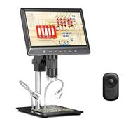 Microscopio digitale da 10,1'' con visione completa 1920P, microscopio for monete 28 LED USB, microscopi elettronici professionali for riparazioni, 3000 mAH