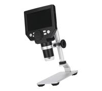 Microscopio digitale da 4,3 pollici con supporto in alluminio con lente acromatica 185 per lavori di precisione e istruzione Microscopio LED per artropodi