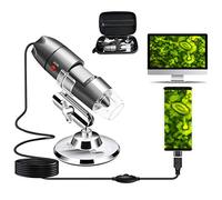 Microscopio digitale da 40X a 1000X con supporto in metallo e custodia da trasporto portatile, fotocamera per microscopio usb per bambini e adulti, compatibile con Android Windows Mac