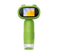 Microscopio digitale da laboratorio for bambini 1000x Microscopi con schermo IPS 2 pollici Fotocamera lente d'ingrandimento elettronica funzione foto e video a 8 LED