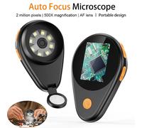 Microscopio digitale elettronico con messa a fuoco automatica Ingrandimento 500X Mini microscopio video portatile da 2 MP per la ricerca di orologi di gioielli PCB