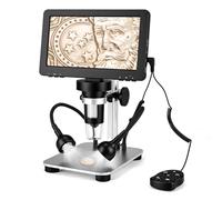 Microscopio Digitale Elettronico Portatile da 7 Pollici 1080P · USB 1200x · Adatto a Tutte le Età · Compatibile con Windows/macOS · per Monete e Kit Biologico