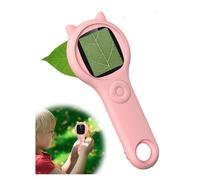 Microscopio digitale for bambini - Microscopio tascabile portatile 1000X con schermo IPS da 2 pollici, kit scientifico portatile con vetrini, ricaricabile tramite USB(Pink)