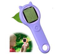 Microscopio digitale for bambini - Microscopio tascabile portatile 1000X con schermo IPS da 2 pollici, kit scientifico portatile con vetrini, ricaricabile tramite USB(Purple)