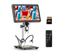 Microscopio digitale HDM/I da 10,1'', microscopio a moneta 2000X con LED, for saldatura 20 MP for elettronica, PCB e riparazione