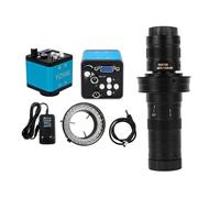 Microscopio digitale industriale con telecamera VGA da 13 MP 1080P + zoom 130X, obiettivo con attacco C regolabile da 0,7 a 4,5X e luce ad anello a LED.(Camera-180X)
