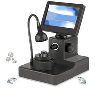 Microscopio digitale, LCD da 4,3 pollici, ingrandimento 50-1000x, kit microscopio biologico per un'accurata iscrizione del diamante e visualizzazione della cintura