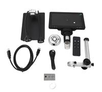 Microscopio digitale misurabile con schermo LCD IPS da 7 pollici 16MP 1080P Ingrandimento da 50X a 1600X Supporto a colonna da 20 pollici e telecomando per ispezione industriale