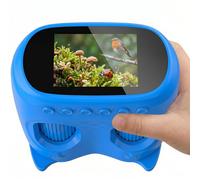 Microscopio digitale per bambini 2 in 1 e binocolo per bambini da 2,0" IPS HD da 2,0", telescopio con ingrandimento 10x, con 8 LED, 1080P, giocattolo naturale per attività all'aria aperta, per