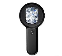 Microscopio digitale portatile con schermo da 2 pollici e fotocamera pixel da 100 W, lente d'ingrandimento HD per una visione reale, compatibile con computer, luce LED con modalità UV