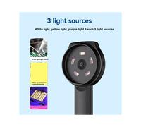Microscopio Digitale Portatile con Schermo IPS da 2,8 Pollici, Lente D'Ingrandimento Digitale Portatile da 2 MP, Luci A 15 LED Integrate