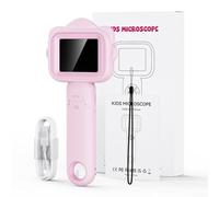 Microscopio digitale portatile da 200 MP, ingrandimento 500x, con schermo IPS da 2,4 pollici, strumento scientifico portatile per l'istruzione dei bambini e l'esplorazione all'aperto, foto e video