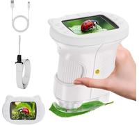 Microscopio digitale portatile, ingrandimento 1000x, schermo 4K da 2,4", mini tascabile, per l'istruzione scientifica e la scuola a casa