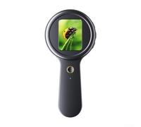 Microscopio digitale portatile, ingrandimento 200x, con display IPS da 5,1 cm, fotocamera USB portatile WiFi per saldatura elettronica, analisi degli insetti della pelle, colore bianco (nero)