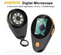 Microscopio digitale portatile IPS da 2,0 pollici con obiettivo AF 8 LED Microscopio video con ingrandimento 500X con lente d'ingrandimento per la riparazione