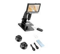 Microscopio digitale professionale da 7 pollici con ingrandimento regolabile Sistemi di illuminazione a LED integrati per ispezione di saldatura e osservazione del campione biologico Microscopio