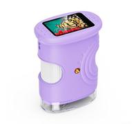 Microscopio digitale ricaricabile con ingrandimento 1000X e risoluzione 4K, schermo IPS da 2 pollici, illuminazione regolabile a 8 LED, messa a fuoco manuale e porta di ricarica di tipo C per