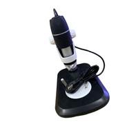 Microscopio Digitale USB 1600X Luce LED per Ispezioni | Corpo in ABS e Metallo, Pulsante di Scatto, per Monete e Collezionabili, Nero, 20x18x12cm