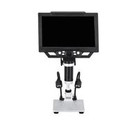 Microscopio Digitale USB 9 Pollici 12mp Schermo LCD | Plug And Play, Illuminazione Regolabile a 8 Sorgenti, per Saldature e Lezioni Stem
