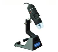Microscopio Digitale USB Portatile 2 Milioni 25-600x LED Nero | Regolazione Manuale, Otto LED Integrati, Cavo USB Incluso, per Laboratorio, Gioielli e Giade