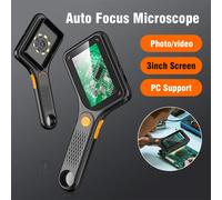 Microscopio digitale USB portatile Lente d'ingrandimento digitale con messa a fuoco automatica da 3,0 pollici con grande schermo 500x 2MP per orologio PCB di riparazione elettronica