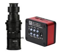 Microscopio digitale video elettronico industriale con fotocamera per microscopio 4K UHD FHD 60FPS e obiettivo con attacco C 200X - Rosso
