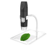 Microscopio digitale wireless, WiFi, USB, ingrandimento 1000x, endoscopio portatile, videocamera per smartphone Android/iOS/PC Tablet, colore nero