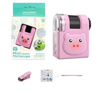 Microscopio educativo con luce e ingrandimento multiplo, design portatile per scoperte scientifiche, regalo, aula, piccolo