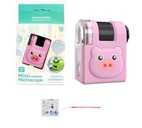 Microscopio educativo con luce e ingrandimento multiplo, design portatile per scoperte scientifiche, regalo, aula, piccolo
