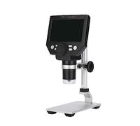 Microscopio Elettronico Digitale Display LCD A Base Larga Da 4,3 Pollici 10MP 1-1000X Lente D'ingrandimento Continua Ampia Gamma Di Utilizzi(Silver)