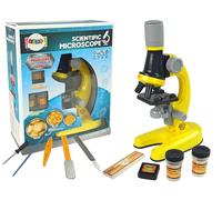 Microscopio Junior Kit Educativo Giallo 100x 400x 1200x