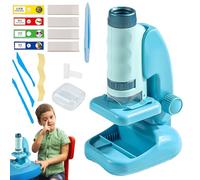 Microscopio Kid Learning Experiment, Educational Science Exploration Toy, Portable Magnification Microscopie, Home School STEM Activities, Child Friendly Strumento ottico per giovani