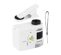 Microscopio manuale, luce LED integrata, 5,5 x 2,8 x 4 cm, strumento | Ingrandimento per bambini, strumento scientifico per esterni, facile regolazione della messa a fuoco
