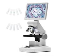 Microscopio, Microscopi professionali for bambini e studenti XY Stage 1600X WIFI Microscopio biologico digitale da 7"