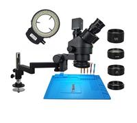 Microscopio Microscopio, 38MP 90x Stand rotabili Trinoculare Stereo Stereo Stereo Camera digitale USB 144 LED luce per riparazione del telefono cellulare (Color : 38MP Black 144 LED)