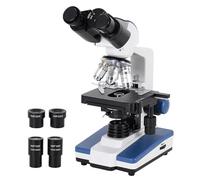 Microscopio, Microscopio biologico professionale composto 40X-1600X con luce regolabile, tavolo meccanico XY 3D for laboratorio medico-scientifico educativo